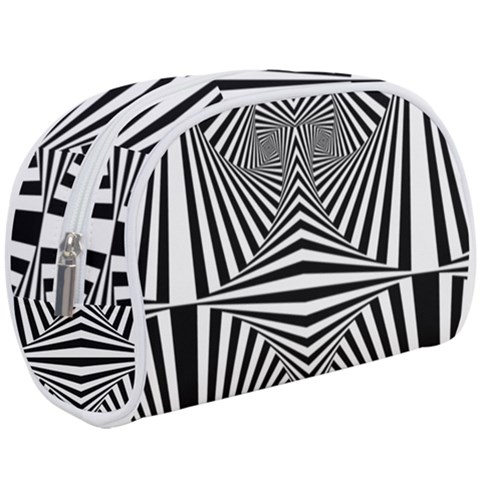 Black and White Stripes Makeup Case (Large) from ArtsNow.com