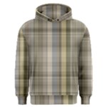 Beige Tan Madras Plaid Men s Overhead Hoodie