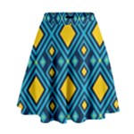 Geometric Abstract Diamond High Waist Skirt