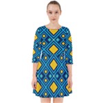 Geometric Abstract Diamond Smock Dress