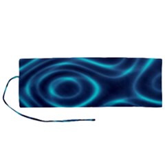 Blue Wavy Roll Up Canvas Pencil Holder (M) from ArtsNow.com