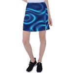 Blue Wavy Tennis Skirt