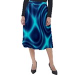 Blue Wave 2 Classic Velour Midi Skirt 