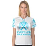 Child Abuse Prevention Support  V-Neck Sport Mesh Tee