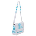 Child Abuse Prevention Support  Shoulder Bag with Back Zipper