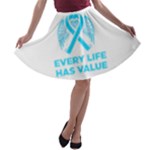 Child Abuse Prevention Support  A-line Skater Skirt