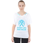 Child Abuse Prevention Support  V-Neck Dolman Drape Top