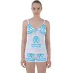 Child Abuse Prevention Support  Tie Front Two Piece Tankini