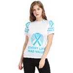 Child Abuse Prevention Support  Women s Short Sleeve Rash Guard