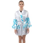 Child Abuse Prevention Support  Long Sleeve Satin Kimono