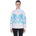 Child Abuse Prevention Support  Women s High Neck Windbreaker