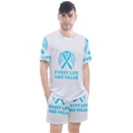 Child Abuse Prevention Support  Men s Mesh Tee and Shorts Set