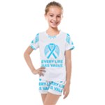 Child Abuse Prevention Support  Kids  Mesh Tee and Shorts Set