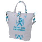 Child Abuse Prevention Support  Buckle Top Tote Bag