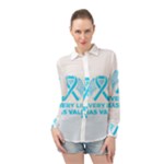 Child Abuse Prevention Support  Long Sleeve Chiffon Shirt