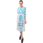 Child Abuse Prevention Support  Ruffle End Midi Chiffon Dress