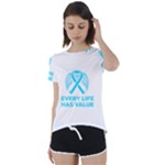 Child Abuse Prevention Support  Short Sleeve Foldover Tee