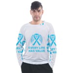 Child Abuse Prevention Support  Men s Long Sleeve Raglan Tee