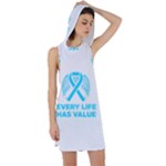 Child Abuse Prevention Support  Racer Back Hoodie Dress