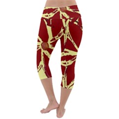 Lightweight Velour Capri Yoga Leggings 