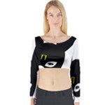 Bunny Girl Mask Long Sleeve Crop Top