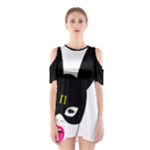 Bunny Girl Mask Shoulder Cutout One Piece Dress