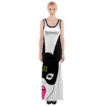 Bunny Girl Mask Thigh Split Maxi Dress