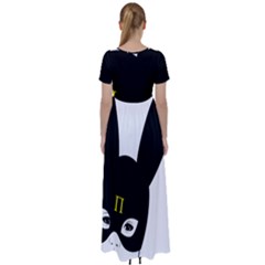 High Waist Short Sleeve Maxi Dress 