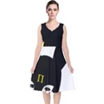 Bunny Girl Mask V-Neck Midi Sleeveless Dress 