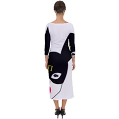Quarter Sleeve Midi Bodycon Dress 