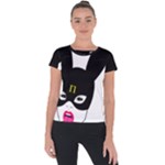 Bunny Girl Mask Short Sleeve Sports Top 