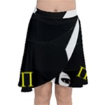 Bunny Girl Mask Chiffon Wrap Front Skirt