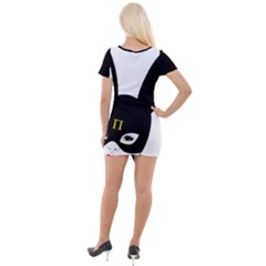 Short Sleeve Asymmetric Mini Dress 