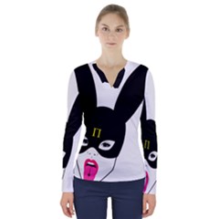 V-Neck Long Sleeve Top 