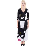 Bunny Girl Mask Quarter Sleeve Wrap Maxi Dress