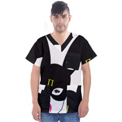 Men s V-Neck Scrub Top 