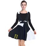 Bunny Girl Mask Plunge Pinafore Dress