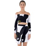 Bunny Girl Mask Off Shoulder Top with Skirt Set