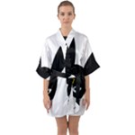 Bunny Girl Mask Half Sleeve Satin Kimono 