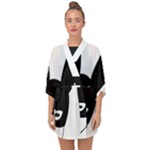 Bunny Girl Mask Half Sleeve Chiffon Kimono