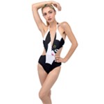 Bunny Girl Mask Plunging Cut Out Swimsuit