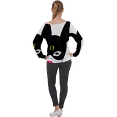 Off Shoulder Long Sleeve Velour Top 