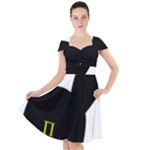 Bunny Girl Mask Cap Sleeve Midi Dress
