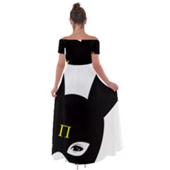 Off Shoulder Open Front Chiffon Dress 