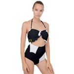 Bunny Girl Mask Scallop Top Cut Out Swimsuit