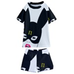 Bunny Girl Mask Kids  Swim Tee and Shorts Set