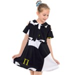 Bunny Girl Mask Kids  Short Sleeve Shirt Dress