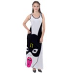 Bunny Girl Mask Sleeveless Velour Maxi Dress
