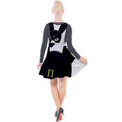 Plunge Pinafore Velour Dress 