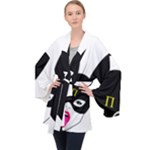 Bunny Girl Mask Long Sleeve Velvet Kimono 